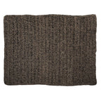 Tapis rectangulaire en jonc de mer naturel noir 200x300 cm avec texture tissée dense