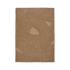 Tapis rectangulaire en laine camel à motifs en relief 160x230 cm