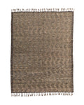 Tapis rectangulaire en laine naturelle tons terre avec franges, 362x262 cm