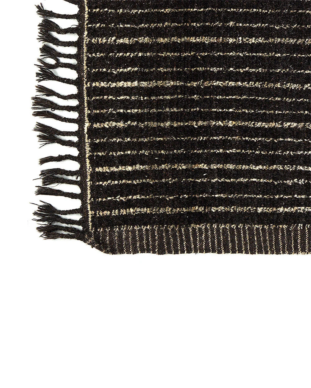 Tapis rond antidérapant WOVTE - style bohème-ethnique rétro or noir Tapis rond antidérapant WOVTE - style bohème-ethnique rétro or noir