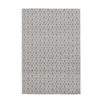 Tapis rectangulaire motif chevrons gris et crème 80x150 cm intérieur extérieur