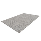 Tapis rectangulaire motif chevrons gris et crème 80x150 cm intérieur extérieur