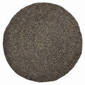 Tapis rond en herbe marine et raphia noir naturel Ø200 cm