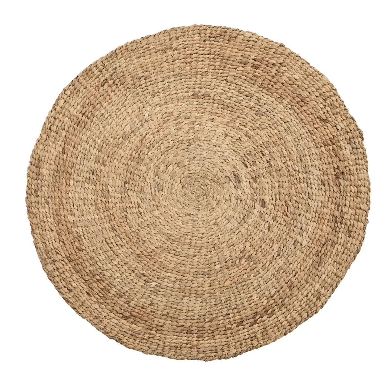 Tapis rond en jacinthe d’eau naturel, style bohème, 150 cm