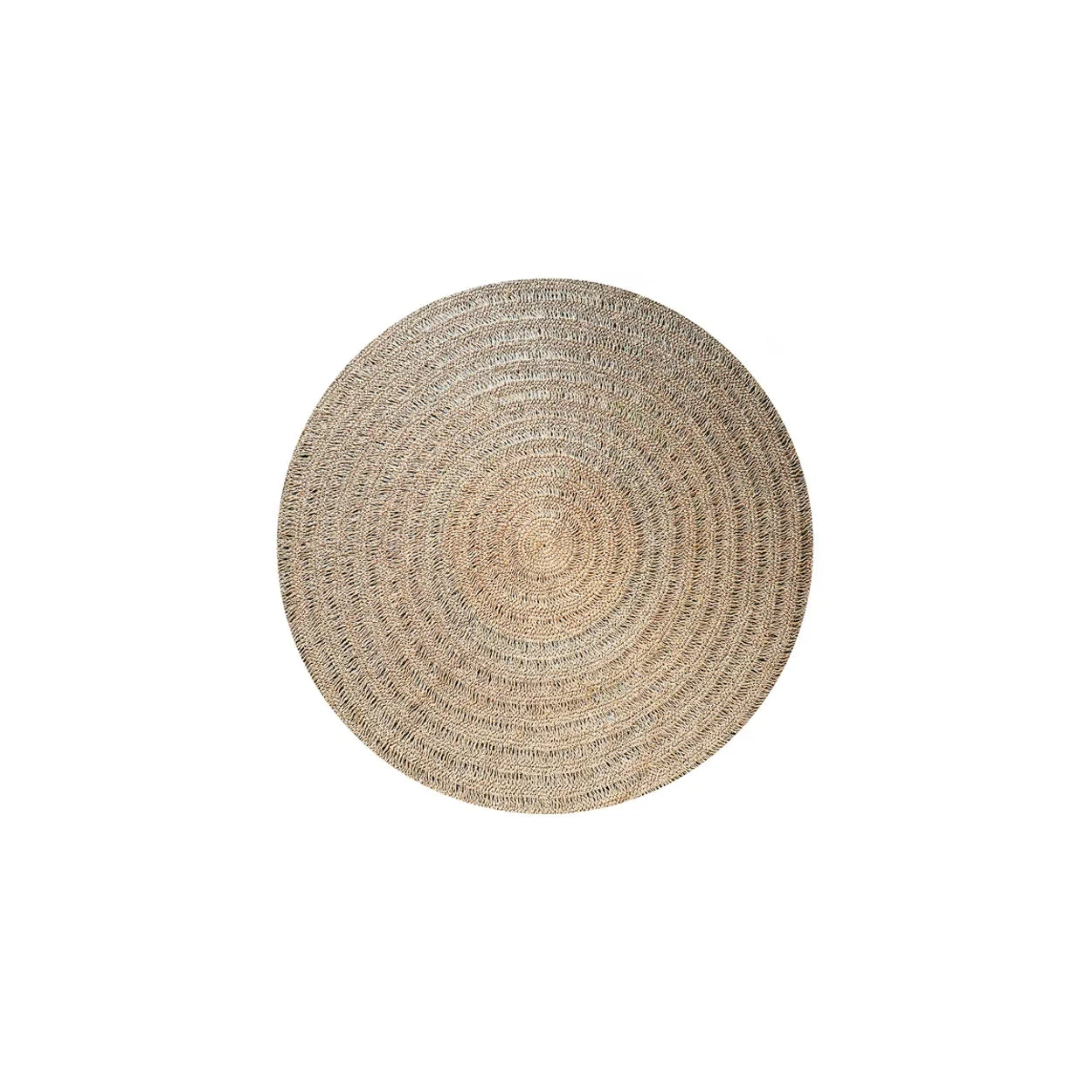 Tapis rond en jonc de mer naturel 100 cm style bohème