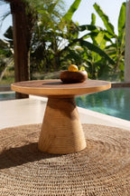 Tapis rond en jonc de mer naturel 100 cm style bohème