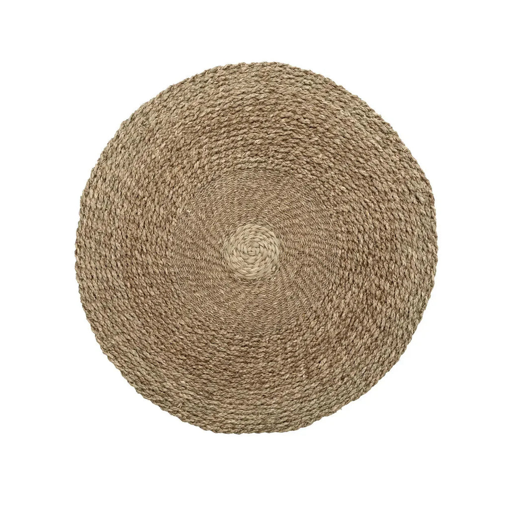 Tapis rond en jonc de mer naturel 90 cm style bohème