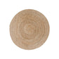 Tapis rond en jute naturelle tressée diamètre 90 cm, idéale décoration écologique