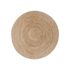 Tapis rond en jute naturelle tressée diamètre 90 cm, idéale décoration écologique