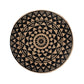 Tapis rond en jute tressée naturel et noir Ø120 cm