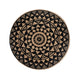 Tapis rond en jute tressée naturel et noir Ø120 cm