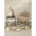 Tapis rond sable en polyester Ø160 cm