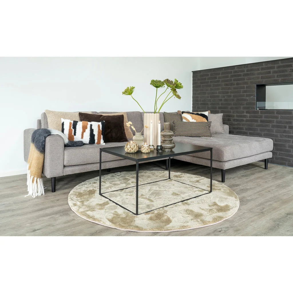 Tapis rond sable en polyester Ø160 cm