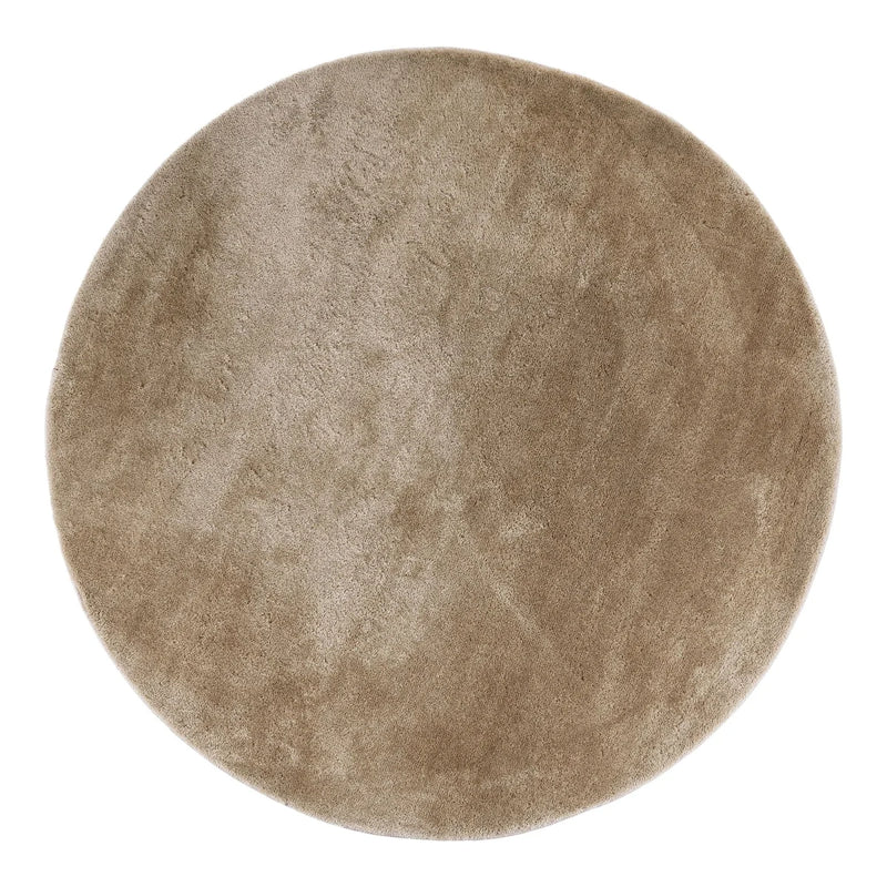 Tapis rond sable en polyester Ø160 cm