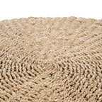 Tapis rond en sisal tressé beige naturel Ø100 cm texturé en spirale