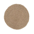 Tapis rond en sisal tressé beige naturel, Ø100 cm, motif spiralé texturé