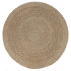Tapis rond en sisal tressé motif spiralé beige naturel – Ø200 cm