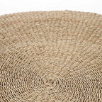 Tapis rond en sisal tressé avec motif spiralé beige naturel de 200 cm de diamètre