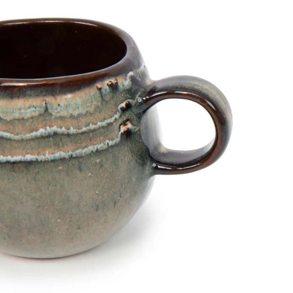 Tasse en céramique Comporta pour espresso avec manche arrondi, lot de 6