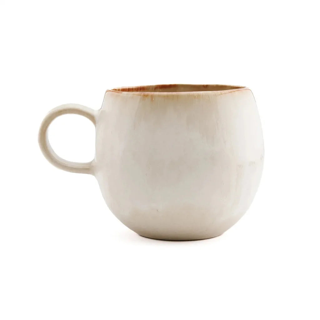 Mug en céramique rond blanc La tasse Cascais M ensemble de 6
