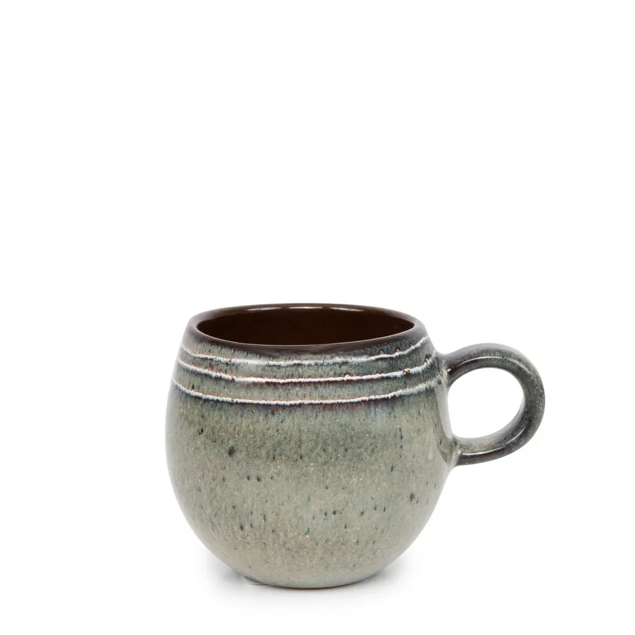 Tasse en céramique colorée ronde avec poignée pour le lot de 6 pièces