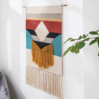 Tenture murale boho avec franges variante 1