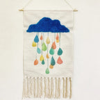 Tenture murale boho avec franges variante 2