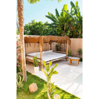 Toile d’ombrage rectangulaire en fibre de coco tressée & anneaux – 400x300 cm