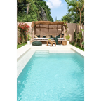 Toile d’ombrage rectangulaire en fibre de coco tressée & anneaux – 400x300 cm