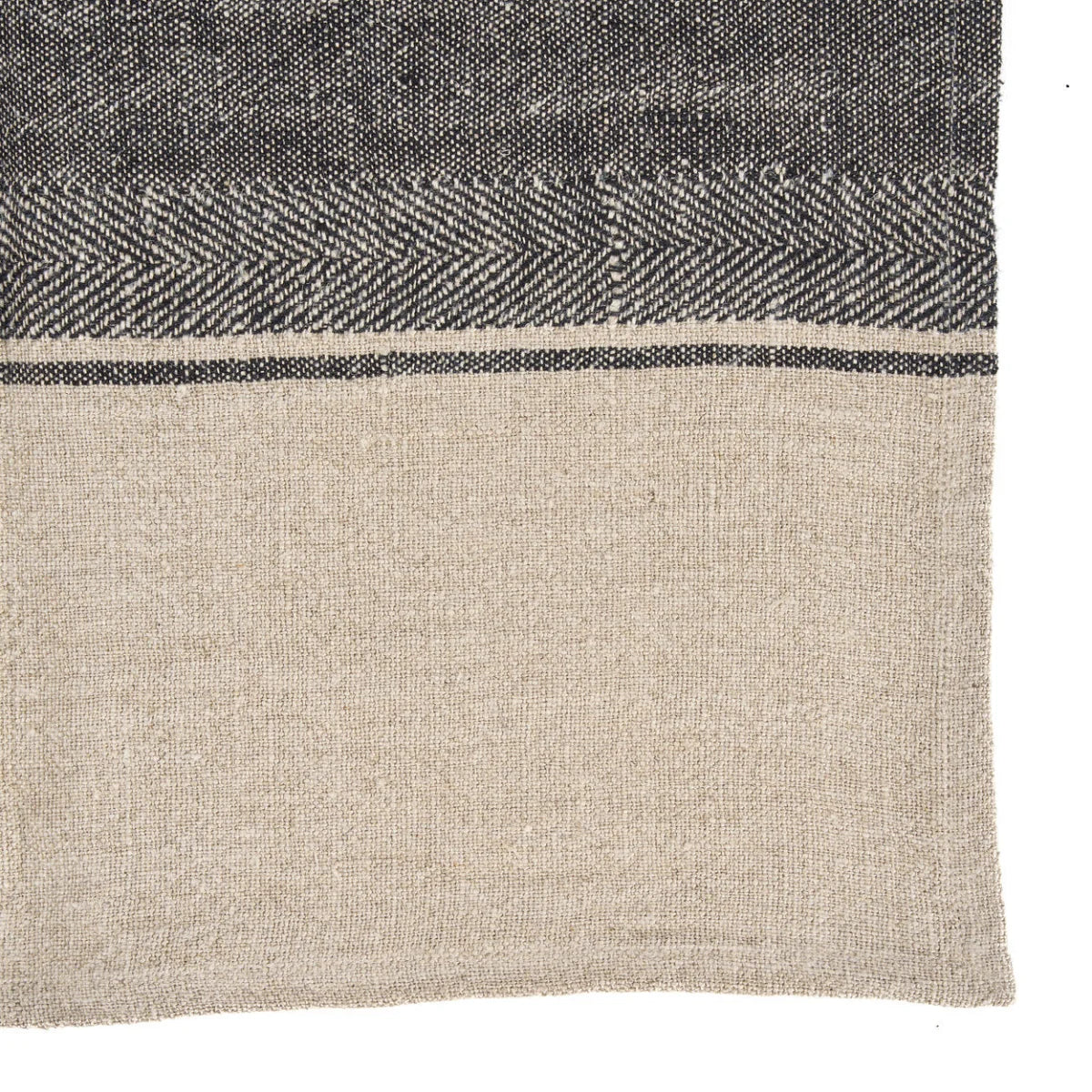Tissu beige et gris rayé en herringbone pour couverture