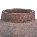 Vase amphore en terracotta patinée bordeaux H70 cm XXL rouille texturé