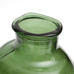 Bouchon de bouteille en verre vert recyclé texturé pour Vase arrondi en verre vert