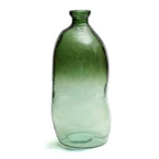 Vase bouteille en verre recyclé vert H73 cm