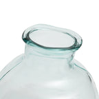 Vase bulle en verre recyclé transparent bleu – H31 cm