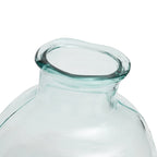 Col de vase en verre transparent recyclé bleu de 31 cm