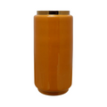 Pot en verre cylindrique orange avec couvercle doré pour Vase Art Deco 430 Gelb Gold