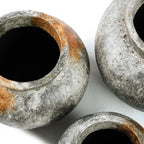 Vase décoratif en terre cuite gris antique – H23 cm