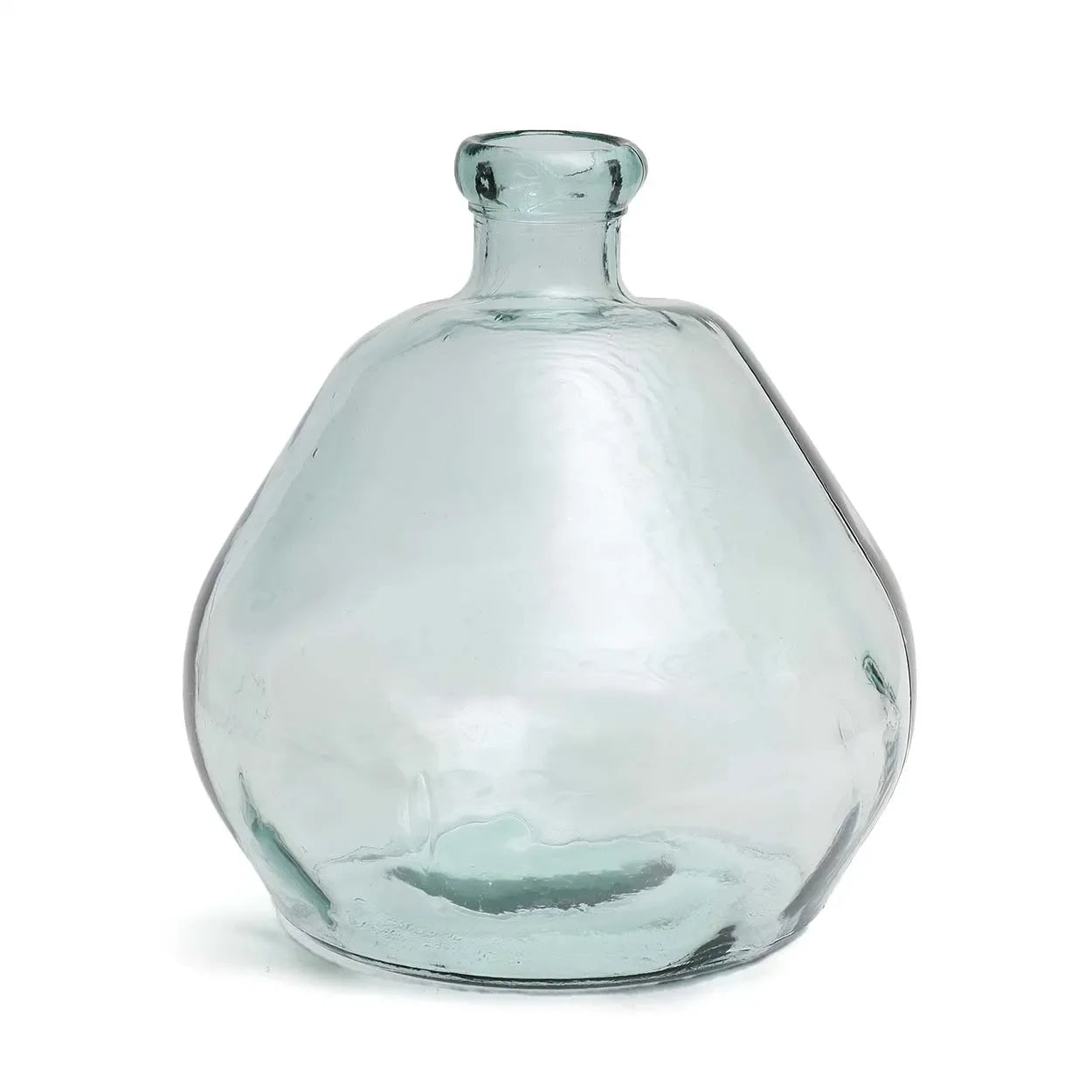 Vase décoratif en verre recyclé bleu H50 cm