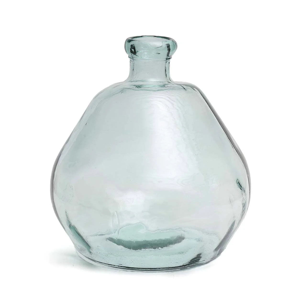 Vase décoratif en verre recyclé bleu H50 cm
