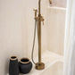 Robinet de baignoire en laiton avec douchette portable pour Le Vase Furtif Noir Naturel L