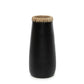 Vase noir avec bord en tissage, Le Vase Furtif Noir Naturel L
