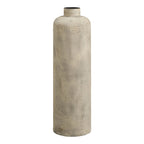 Vase haut en métal effet béton beige grège, H78 cm
