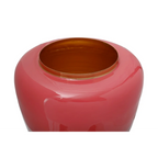 Vase Artisse 100 Coral Gold en verre glossy, large-mouture, intérieur doré