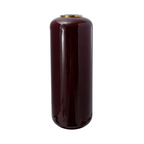 Vase cylindrique haut rouge foncé brillant avec bord en or dans Bodenvase Art Deco 180 Beere