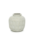 Vase en céramique texturée de couleur claire, modèle Le Vase Tendance Béton S