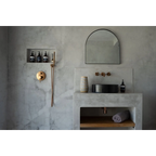 Vase en terre cuite gris avec treillis en rotin naturel – H31 cm