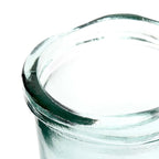 Rim en verre clair du vase en verre recyclé bleu 20 cm au design épuré