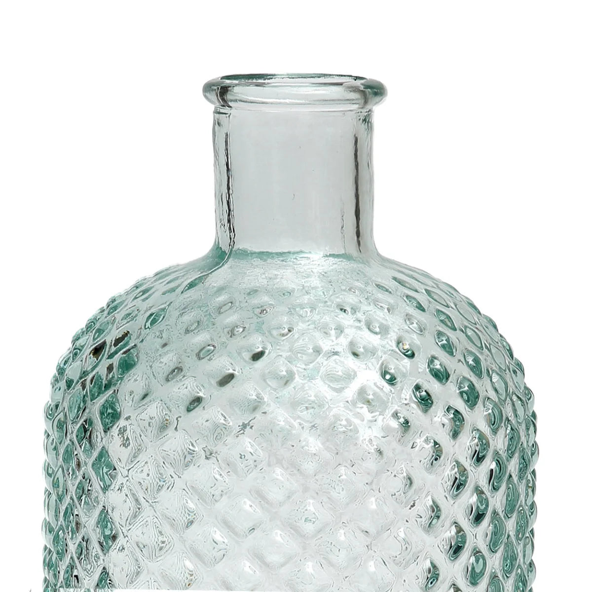 Vase en verre recyclé bleu 28 cm