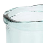 Rimen de bol en verre transparent pour Vase en verre recyclé bleu 36 cm