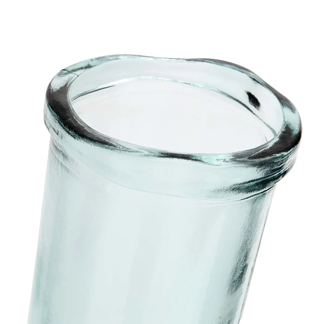Verre de laboratoire avec ouverture, conçu pour le vase en verre recyclé bleu 36 cm